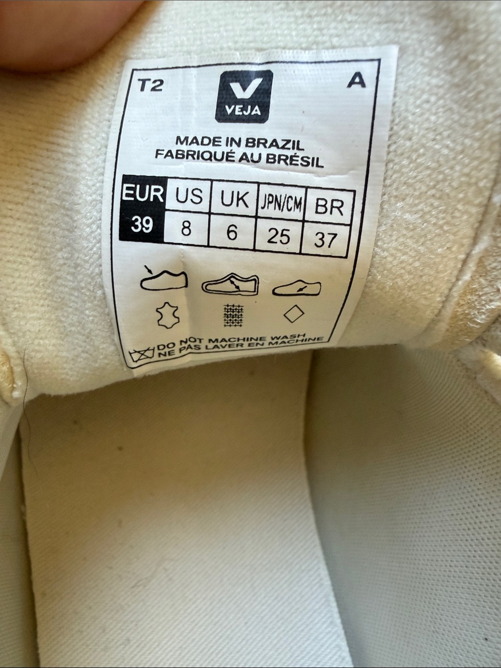 Veja White Leather Sneakers with Pale Green 'V' and Triple Velcro - Picture 3 of 6